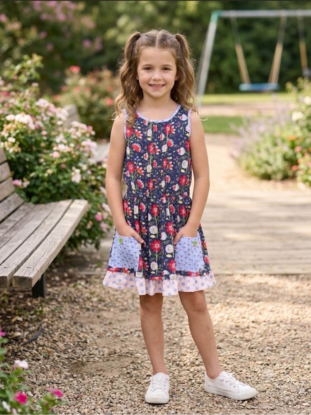 Matilda Jane 435 Adventure Begins Soak Up The Sun floral ruffle dress 8